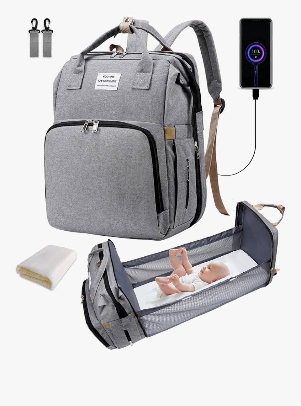 Mochila Cambiador Bebés Multifunción